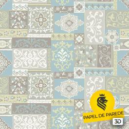 PAPEL DE PAREDE ADESIVO 3D - Azulejos      