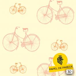 PAPEL DE PAREDE ADESIVO 3D - Bicicletas      