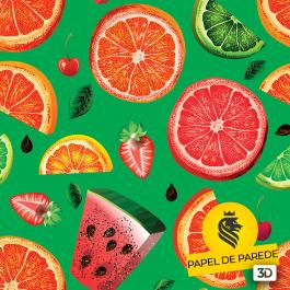 PAPEL DE PAREDE ADESIVO 3D - Frutas      